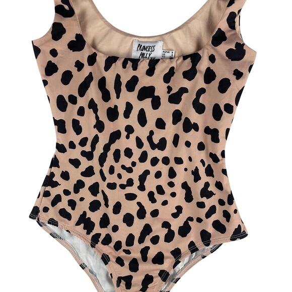 Princess Polly Womens Tamikah Bodysuit US 2 Tan Animal Print Sleeveless Lined - Picture 6 of 8